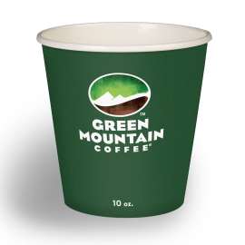 Eco-Friendly Paper Hot Cups, 10oz, Green Mountain Design, Multi, 50/Pack