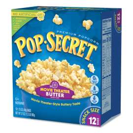 Microwave Popcorn, Movie Theatre Butter, 1.75 oz Bags, 12/Box