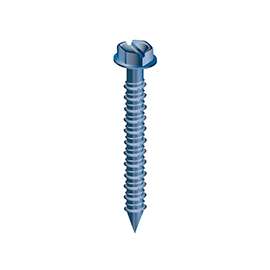COBRA ANCHORS 686W Screw, 1/4 in Thread, 4 in L, Hex, Socket Drive, Steel, Fluorocarbon-Coated, 10 PK