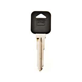 HY-KO 12005MZ19 Automotive Key Blank, Brass/Plastic, Nickel, For: Mazda Vehicle Locks