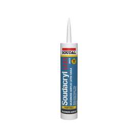 Soudal Soudacryl LTX1 5823521 Siliconized Acrylic Latex Caulk, White, -20 to 185 deg F, 10.1 fl-oz Cartridge