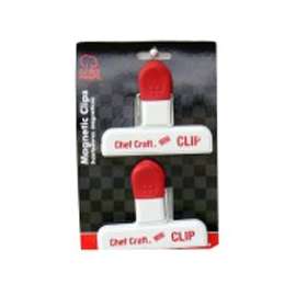 CHEF CRAFT 20858 Magnetic Mini Clip, 3 in W, Red/White