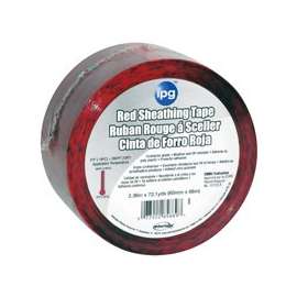 IPG 5560CNDR Sheathing Tape, 66 m L, 60 mm W, Polypropylene Backing, Black/Red