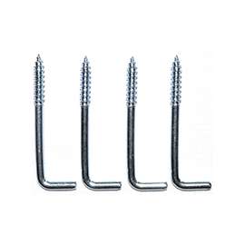 ProSource Screw Hook, 9/16 in Opening, 4.5 mm Thread, 2-1/4 in L, Steel, Zinc
