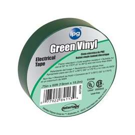 IPG 85827 Electrical Tape, 60 ft L, 3/4 in W, PVC Backing, Green