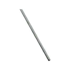 Stanley Hardware N179-283 Threaded Rod, #6-32 Thread, 12 in L, A Grade, Steel, Zinc, UNC Thread