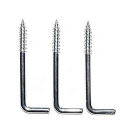 ProSource Screw Hook, 5/8 in Opening, 5.3 mm Thread, 2-5/8 in L, Steel, Zinc