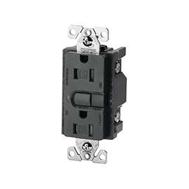 Eaton Wiring Devices 9566TRSSG GFCI Duplex Receptacle, 2 -Pole, 15 A, 125 V, Back, Side Wiring, NEMA: 5-15R