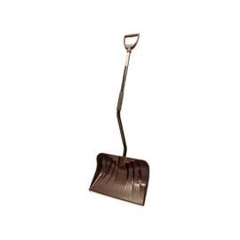 RUGG 36PBSW-S Snow Shovel, 20 in W Blade, Combo Blade, Polyethylene Blade, Steel Handle, Merlot