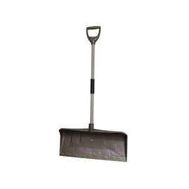 RUGG 35PLW-S Snow Pusher, 27 in W Blade, Polyethylene Blade, Aluminum Handle, D-Shaped Handle, 36 in L Handle, Blue
