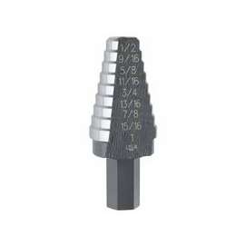 High Speed Steel Fractional Hole Enlarging, 9/16 in-1 in, 8 Steps