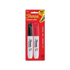 Chisel Point Permanent Markers, Black, Chisel, 2 per set