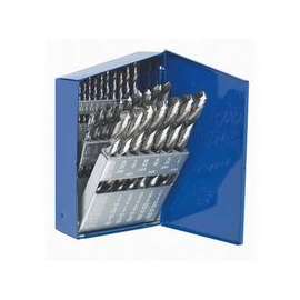 High Speed Steel Drill Bit Sets, 1/16 in - 1/2 in Cut Dia., Metal Case, 29/Set
