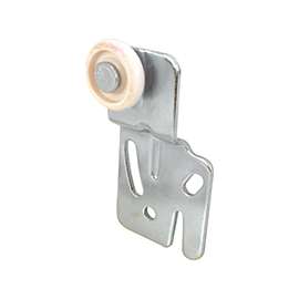 Prime-Line N 6500 Roller Assembly, 7/8 in Dia Roller, 1/4 in W Roller, Steel, Silver, 2-Roller, 60 lb, Side Mounting