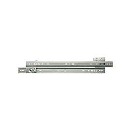 Knape & Vogt 1300P ZC 20 Drawer Slide, 75 lb, 20 in L Rail, 1/2 in W Rail, Steel, Zinc