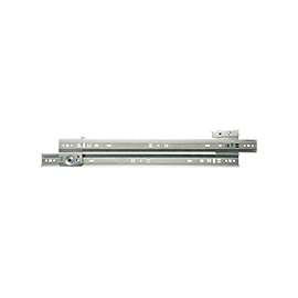 Knape & Vogt 1300P ZC 24 Drawer Slide, 75 lb, 24 in L Rail, 1/2 in W Rail, Steel, Zinc