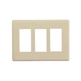 Arrow Hart PJS PJS263V Wallplate, 4.87 in L, 6-3/4 in W, 3 -Gang, Polycarbonate, Ivory, High-Gloss