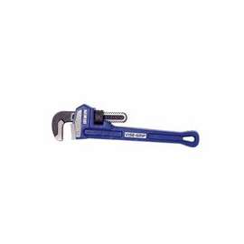 Cast Iron Pipe Wrench, Forged Steel Jaw, 12 in