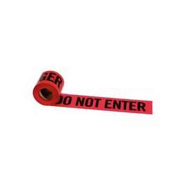 Barrier Tape, 3 in x 300 ft, Danger Do Not Enter