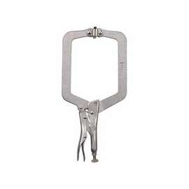 Locking C-Clamps with Swivel Pads, Jaw Opens to 4 1/2 in, 9 in Long