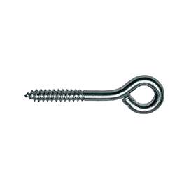 ProSource LR-227-PS Screw Eye, 2 mm Dia Wire, 2.5 mm Thread, 15/64 in L Thread, 5/8 in OAL, 25 lb Working Load, Steel