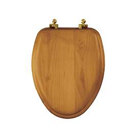 BEMIS Natural Reflections Series 19601CP378 Toilet Seat, Elongated, Wood Veneer, Natural Oak