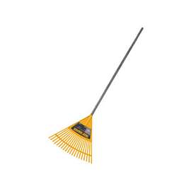 TRUE TEMPER KLRO Kid's Poly Leaf Rake, 2-1/4 in L Head, 18 in W Head, 20 -Tine, Poly Head, 42 in L Handle