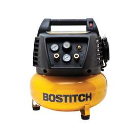 Bostitch BTFP02012 Air Compressor, 6 gal Tank, 120 V, 90 psi Pressure, 3.7 scfm Air