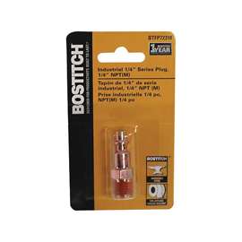Bostitch BTFP72318 Hose Plug, 1/4 in, NPT Male, Steel, Plated