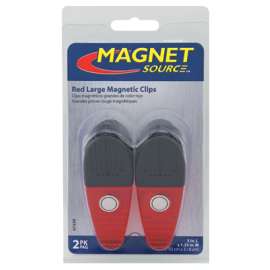 2PK LG RED Magnet Clips