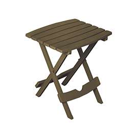 Adams Quik-Fold 8500-60-3735 Side Table, Rectangular, Polypropylene, Earth Brown