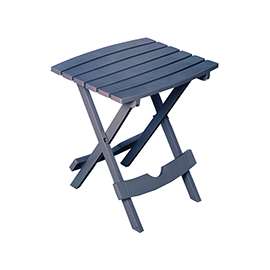 Adams Quik-Fold 8500-94-3936 Side Table, Rectangular, Polypropylene, Bluestone