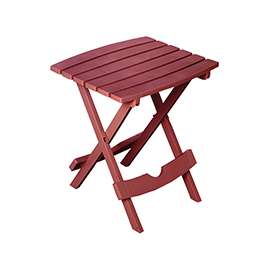 Adams Quik-Fold 8500-95-3735 Side Table, Rectangular, Polypropylene, Merlot