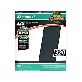 Gator 3282 Sanding Sheet, 11 in L, 9 in W, 320 Grit, Silicone Carbide Abrasive