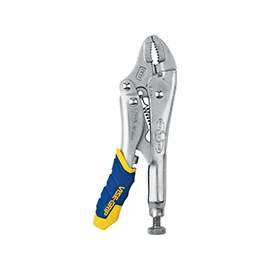 IRWIN VISE-GRIP Fast Release 09T Locking Plier, 1-1/8 in Jaw Opening, Curved, Nickel Jaw, Ergonomic Handle