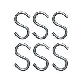 ProSource LR-378-PS S-Hook, 10 lb Working Load, 5/64 in Dia Wire, Steel, Zinc