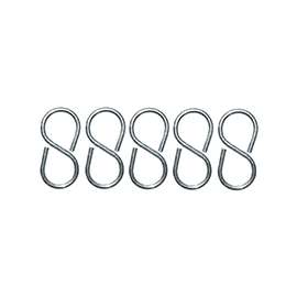 ProSource LR-374-PS S-Hook, 25 lb Working Load, 3.5 mm Dia Wire, Steel, Zinc