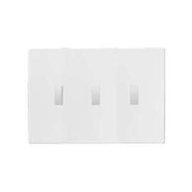 Eaton Wiring Devices PJS3W Wallplate, 4-7/8 in L, 6-3/4 in W, 3 -Gang, Polycarbonate, White, High-Gloss