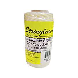 Stringliner Pro Series 35103 Construction Line, #18 Dia, 270 ft L, 165 lb Working Load, Nylon, White
