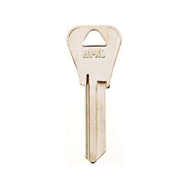 HY-KO 11010WR4 Key Blank, Brass, Nickel, For: Weiser Cabinet, House Locks and Padlocks