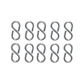 ProSource LR-377-PS S-Hook, 25 lb Working Load, 2.3 in Dia Wire, Steel, Zinc