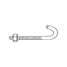 ProSource LR318 J-Bolt, 1-7/8 in L, 60 lbs Working Load, Zinc