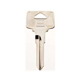 HY-KO 11010VL6 Automotive Key Blank, Brass, Nickel, For: Volvo Vehicle Locks