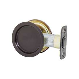 Kwikset 33410/11P Pocket Door Lock, Oil-Rubbed Bronze, 2-3/8 in Backset