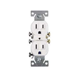 Eaton Wiring Devices 270W Duplex Receptacle, 2 -Pole, 15 A, 125 V, Push-in, Side Wiring, NEMA: 5-15R, White