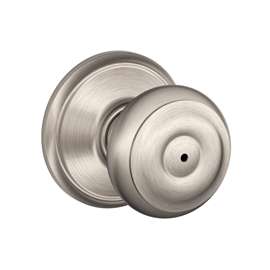 Schlage Georgian Series F40VGEO619 Privacy Door Knob, Satin Nickel