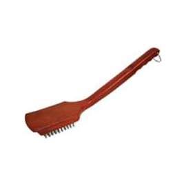 GrillPro 70255 Grill Cleaning Brush with Steel Scraper, 18 in L, Contour-Grip Handle, Stainless Steel Bristle