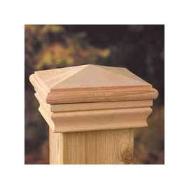 Maine Ornamental 72889 Post Cap, 4 in L, 4 in W, Pressure Treated