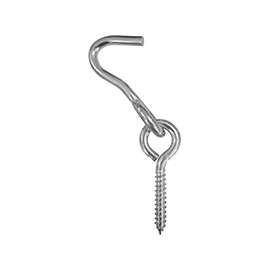 ProSource LR-404-PS Hammock Hook, 1-1/4 in Opening, Steel, Silver, Zinc