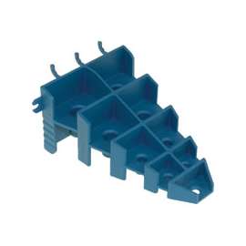 CRAWFORD PBS9 Light-Duty Screwdriver Holder, Plastic, Blue, For: 1/8 in or 1/4 in Pegboard